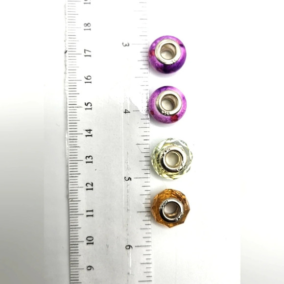 🟢3/$19🟢 Lot of 925 Silver 4x Beads for Personalized Bracelets - Picture 5 of 5